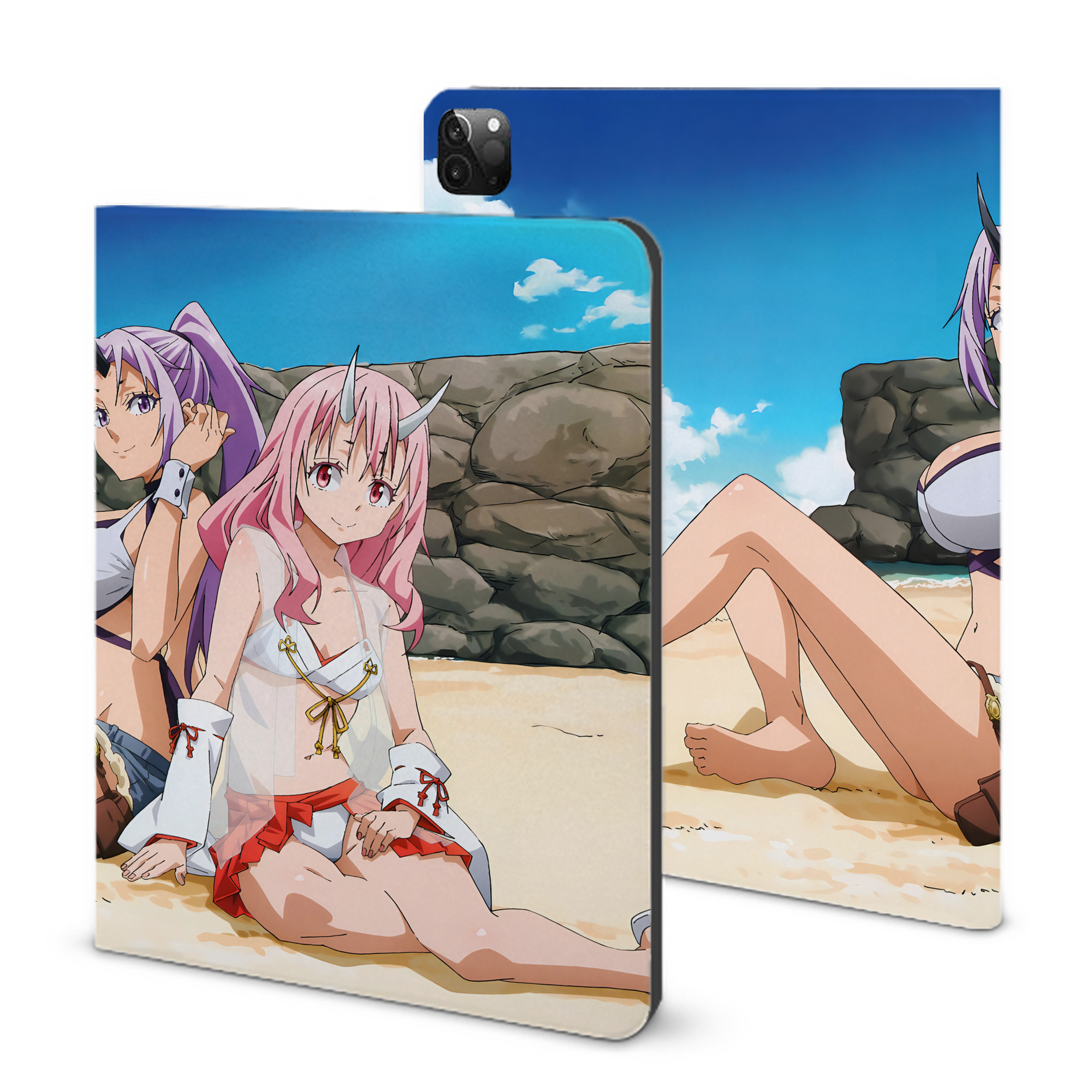 （画像用） 転スラ Regarding Reincarnated to Slime IPadケース ペンホルダー付き ブックスタイルデザイン